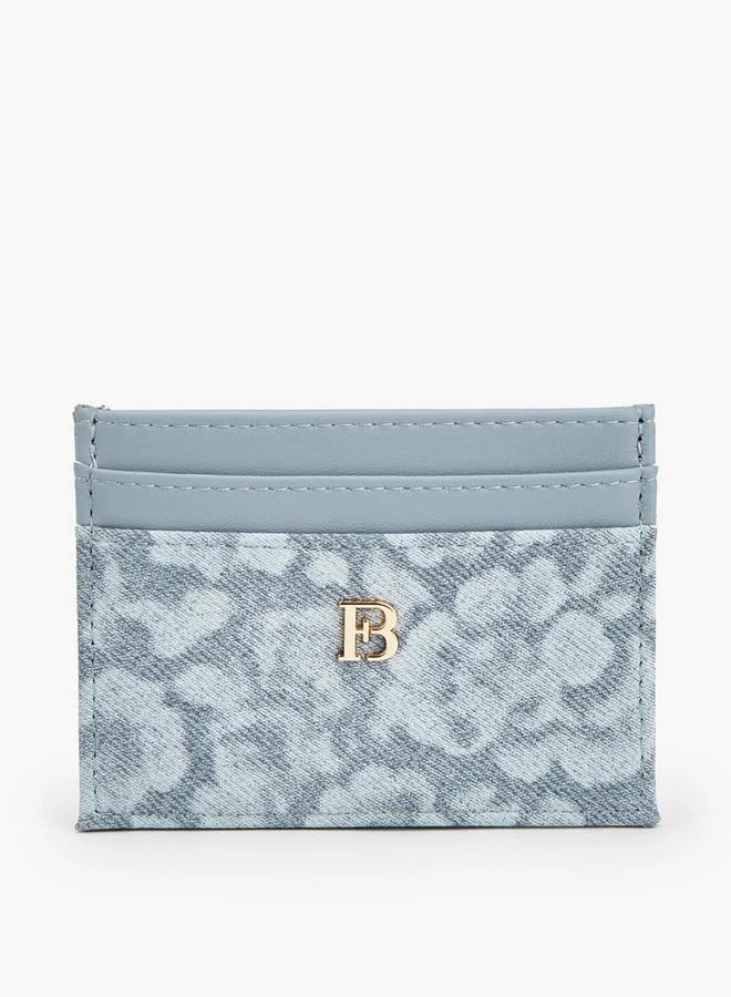 Flora Bella By Shoexpress Textured Card Holder With Monogram Detail